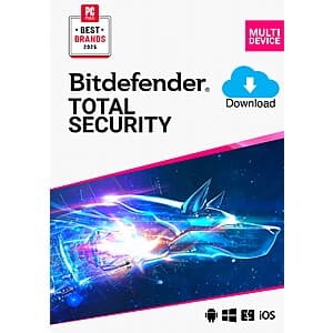 2-Years Bitdefender Total Security 2025 Software (5-Devices/Digital Download) $25 & More
