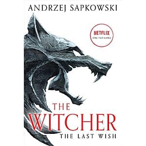 The Last Wish book cover by Andrzej Sapkowski featuring the Witcher series branding.