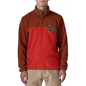 Patagonia Men's Lightweight Synchilla Snap Fleece Pullover (Amanita Red) $49 + Free S&H on $49+