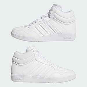 adidas Men's Hoops 4.0 Mid Shoes (Cloud White/Cloud White/Core Black) $24 + Free Shipping
