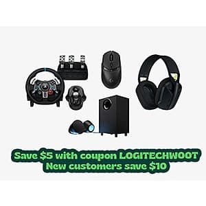 Woot!: Extra Savings on Select Logitech Gaming Products $5 Off + Free S&H w/ Amazon Prime