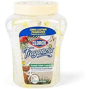 12-oz Clorox Fraganzia Crystal Beads Air Freshener Gel (Coconut Colada) $1.25 w/ S&S