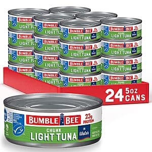 24-Pack 5-Oz Bumble Bee Chunk Light Tuna In Water $16.20 w/ Subscribe & Save & More