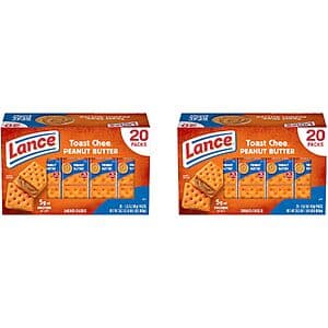 2-ct 20-pk 1.52-oz Lance ToastChee Peanut Butter Sandwich Crackers Snack Packs $8.55 w/ S&S