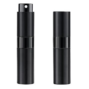 2-Pack 8ml MDDRUIQI Refillable Portable Perfume Atomizer Bottle (Black) $4
