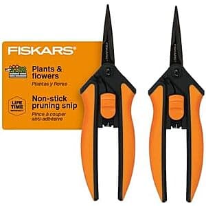 2-Pk 6" Fiskars Micro-Tip Pruning Snips $18