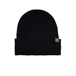George Men's Ribbed Fleece Lined Knit Beanie (Black Soot) $1.05