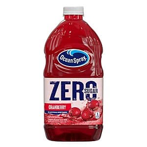 64-Oz Ocean Spray Zero Sugar Juice Drink (Cranberry) $2.50
