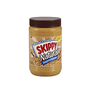 40-oz SKIPPY Natural Peanut Butter (Super Chunk) $4.25 w/ Subscribe & Save