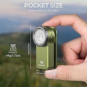 Wurkkos HD03 680 Lumen Rechargeable 95 CRI LED Clip Light (Green) $16