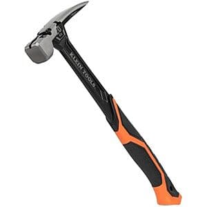 20-Oz Klein Tools Smooth Face Steel Framing Hammer with Straight Claw $23