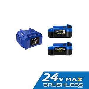 2-Pack Kobalt 24V 4Ah Battery + Charger + Choice of Bonus Tool $149 + Free Shipping