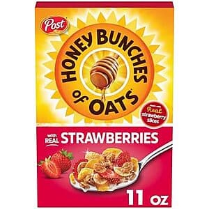 11-Oz Honey Bunches of Oats Cereal (Strawberry) $1.90 w/ Subscribe & Save