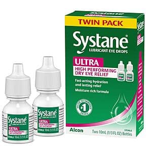 2-Pack 0.33oz. Systane Ultra Lubricant Eye Drops for Dry Eye Relief $8.40 w/ Subscribe & Save