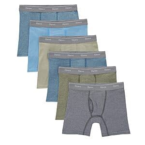 6-Pack Hanes Boys' Originals Stretch Cotton Boxer Briefs (Assorted) $8.90
