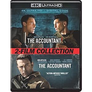 Select Accts: The Accountant 2-Film Collection (4K Ultra HD + Digital) $22.95