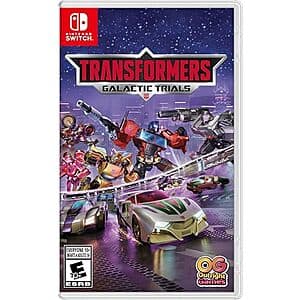 Transformers Galactic Trials Nintendo Switch game case with artwork.