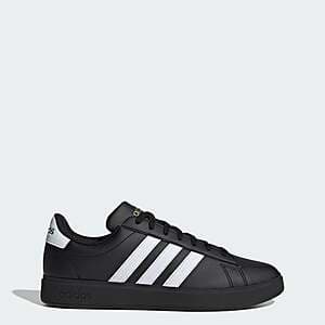 adidas Men's Grand Court Shoes (Core Black / Cloud White / Gold Metallic) $19.80 + Free S&H