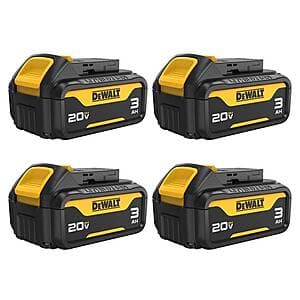 4-Pack DeWALT 20V 3.0Ah MAX Lithium-Ion Batteries $109 + Free Shipping