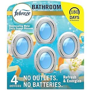 4-Pack 1-Oz Febreze Bathroom Air Freshener (Refresh & Energize) $5.45 w/ Subscribe & Save