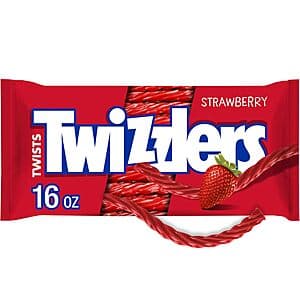 16oz TWIZZLERS Twists Strawberry Flavored Licorice Style Chewy Candy $0.50 w/ Subscribe & Save
