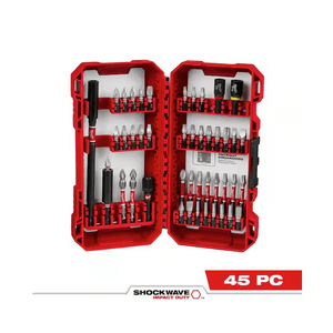 45-Piece Milwaukee Shockwave Impact Duty Alloy Steel Screwdriver Bit Set $19 w/ Subscribe + Free S/H