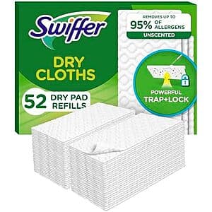 2-Pack 52-Count Swiffer Sweeper Dry Mop Refills $13.85 w/ Subscribe & Save