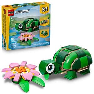 24-Pc LEGO Creator 3 in 1 Turtle w/ a Water Lily Flower (31377) $8