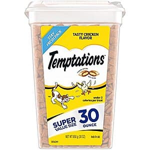 30-Oz Temptations Classic Crunchy and Soft Cat Treats (various) $8.75 & More w/ Subscribe & Save