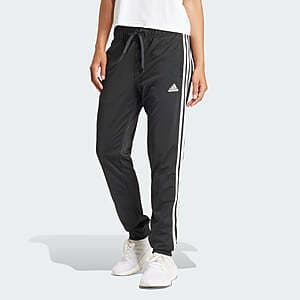 adidas Women's Primegreen Essentials Slim Tapered 3-Stripes Track Pants (Black) $10 + Free Shipping