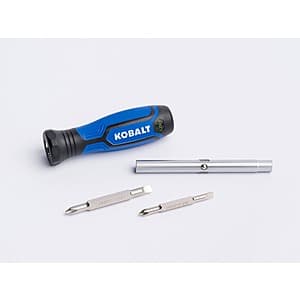 4-pc Kobalt 6-in-1 Combination Tip Screwdriver (Blue or Green) $5 + Store Pick Up