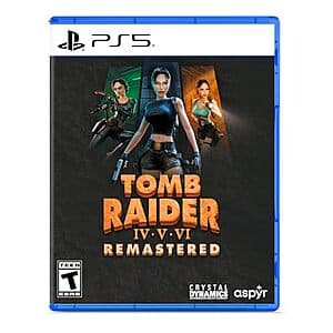 Tomb Raider IV-VI Remastered Starring Lara Croft (PlayStation 5) $20