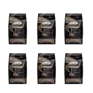 6-Pack 2.2-lb Lavazza Medium Roast Whole Bean Coffee Blend (Espresso) $49.65 w/ S&S + Free S&H