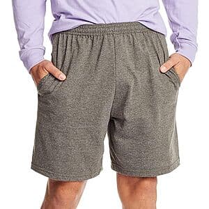 Hanes Men's Jersey Pocket Shorts (Camo Green Heather) $6