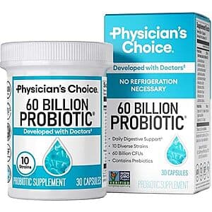 Select Accounts: 30-Ct Physician's Choice Probiotics (60 Billion CFU) $10.20 & More w/ S&S