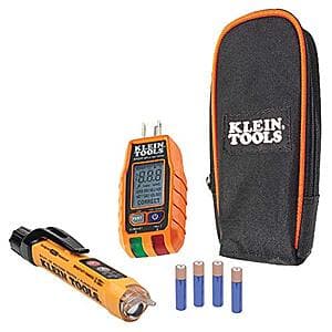 Klein Tools Non-Contact Voltage/GFCI Receptacle Test Kit w/ LCD & Flashlight $33