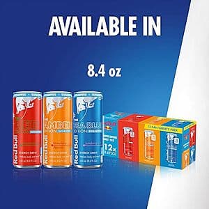 24-Pack 8.4-Oz Red Bull Energy Drink Sugar Free Variety Pack $26.30 w/ Subscribe & Save
