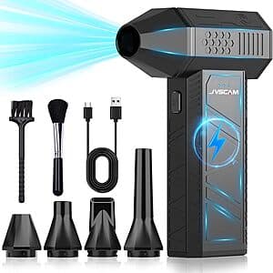 JVSCAM 3-Speed Cordless Rechargeable Air Duster & Blower $19