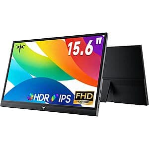15.6" KTC 1080P Portable IPS HDR Monitor w/ USB-C & HDMI $45 + Free S&H
