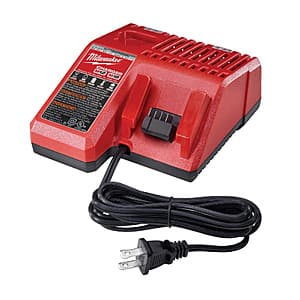 Milwaukee 48-59-1812 multi-voltage battery charger compatible with M18 and M12 systems.