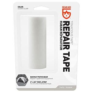 Gear Aid Tenacious Tape 3"x20" Fabric and Vinyl Gear Repair Tape (Clear) $2