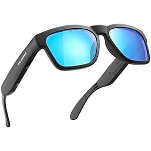 OhO Smart Polarized Sunglasses w/ Bluetooth Speaker (Mirror Blue Lens) $9.60