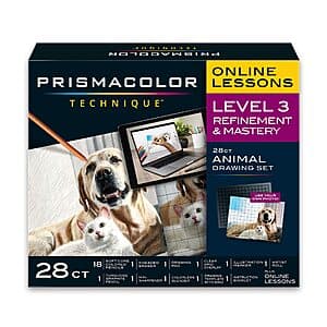 28-Count Prismacolor Technique Animal Drawing Set (Level 3) $9