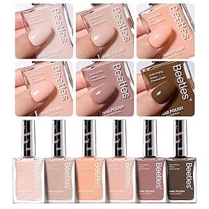 6-Ct Beetles Quick Dry Jelly Nude Nail Polish Set (Glossy Browns) $5.70 w/ S&S