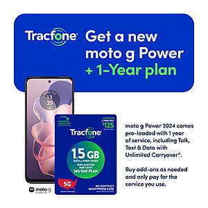 128GB Tracfone Motorola moto g Power 5G Smartphone (2024) + 1-Yr Service Plan $79.90 + Free Shipping