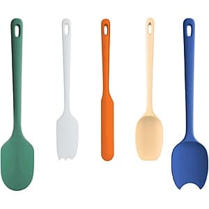 5-Pc FAOGO Food-Grade Silicone Spatula Set $1.80