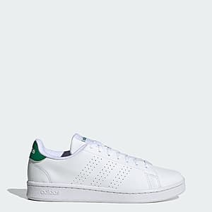 adidas Men's Advantage Shoes (Cloud White/Green) $19.80 + Free S&H