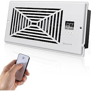 Biowind 4"x10" Smart AC Vent Cooling Booster Fan w/ Thermostat & Remote Control $45 + Free S/H