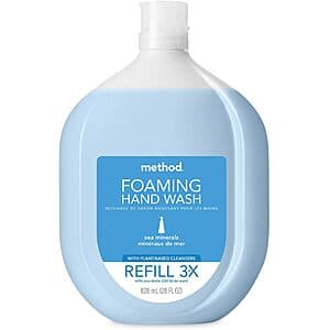 4-Pack 28-Oz Method Foaming Hand Soap Refills (Sea Minerals) $18.20 w/ Subscribe & Save