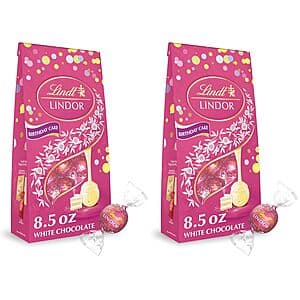 2-Pack 8.5-Oz Lindt LINDOR Birthday Cake White Chocolate Truffles $11.65
